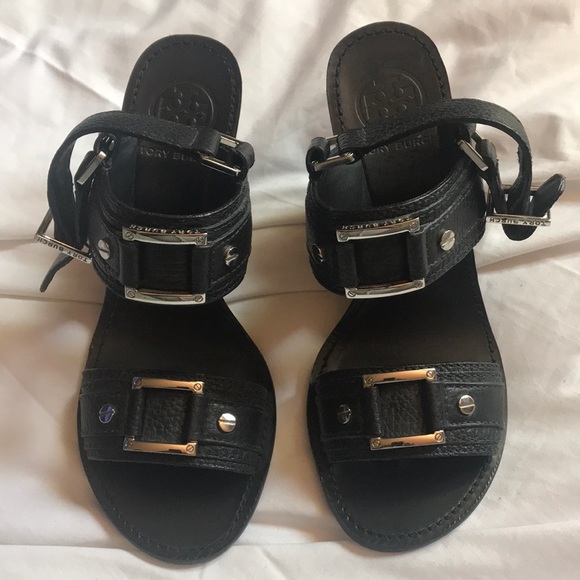 TORY BURCH WEDGE SANDALS - Picture 1 of 11